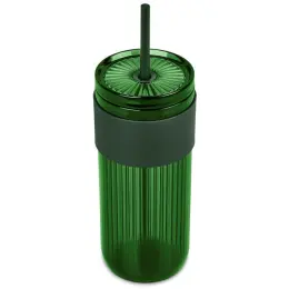 Serendipio Mayfair Plastic Tumbler & Straw Dark Green Top
